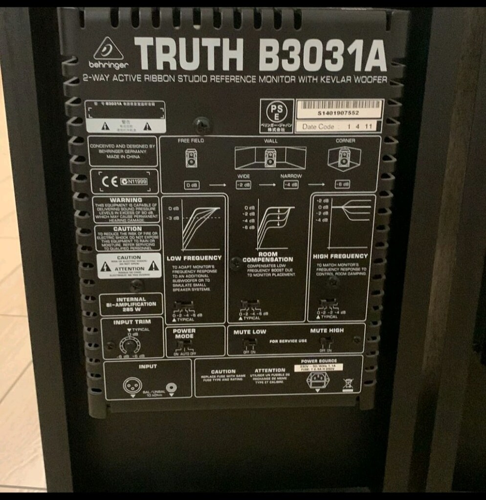 berhinger truth b3031a referans monitör hoporlör - 2