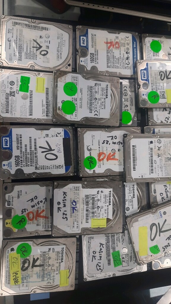 Farklı boyutlarda 20 adet sata laptop harddiski - 3