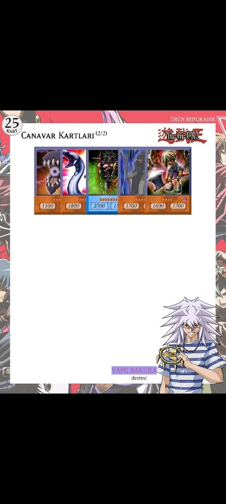 Yami Bakura Anime Hal Destesi 57 Yugioh Kartı Yu-Gi-Oh! - 3