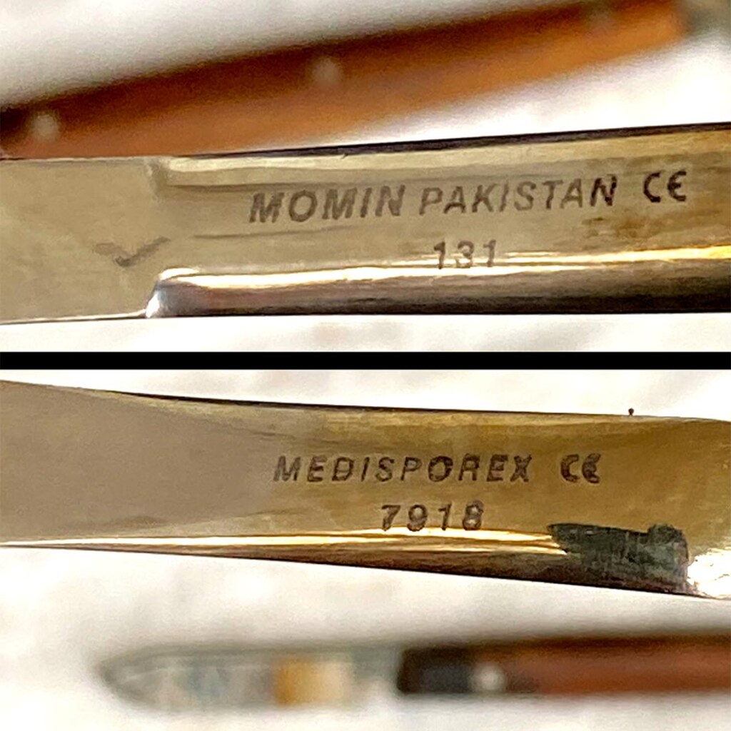 1990 Pakistan Üretimi Gül Ağacı Saplı Çelik Alet Seti - 5