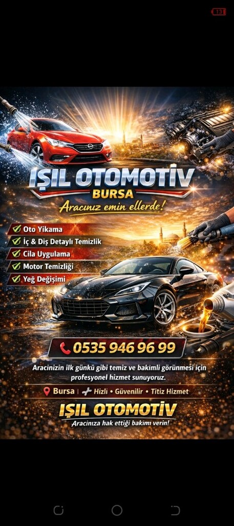 oto yıkama ışıl otomotiv ışıl oto Bursa iç dış yıkama cila uygulama - 3