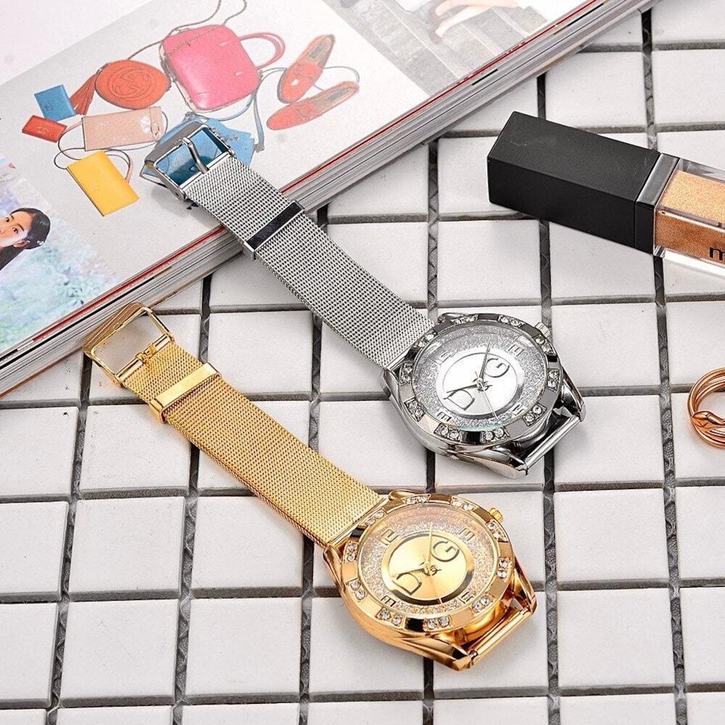 ‼SIFIR/İTHAL/DOLCE&GABBANA,18K Komple Altın Kaplı,Swarovski Taş Detay - 12