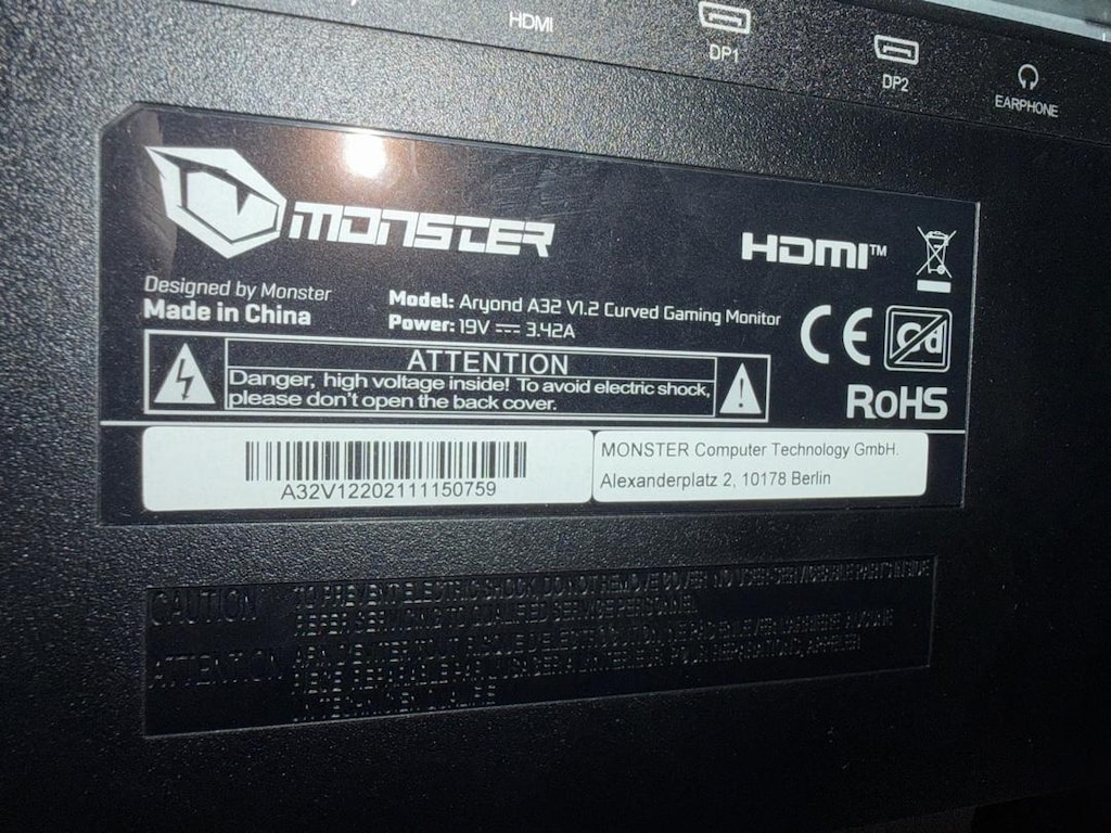 Monster Aryond A32 V1.2 Curved Monitör - 3
