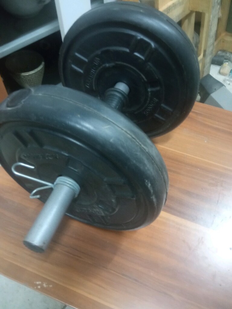 2x10 Kg toplam 20 kg Dambıl kauçuk çift kol - 5