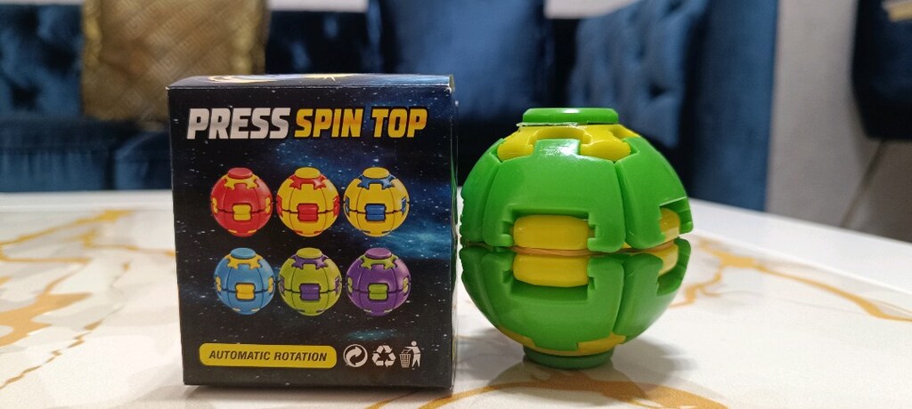 Press Spin Ball – Renkli Dönen Top - 3