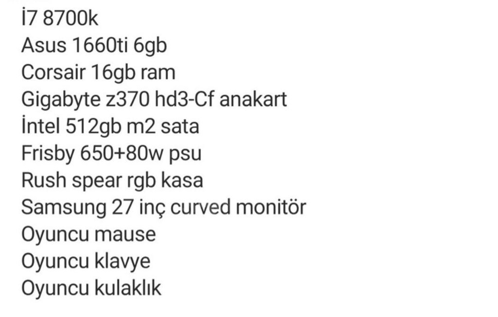i7 8700 1660ti Oyun Bilgisayarı - 2