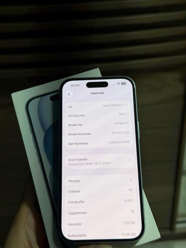 İPhone 15 128GB 19 AY Garantili Kutulu Faturalı Sıfır Niyetine - 4