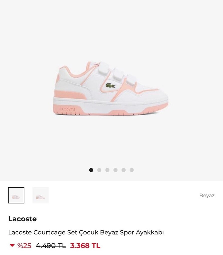 Lacoste carbny kız çocuğa ayakkabısı - 6