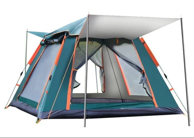 Kamp Çadırı 6 Kişilik Otomatik Kare Tenteli Çadır 270cmx270cmx180cm