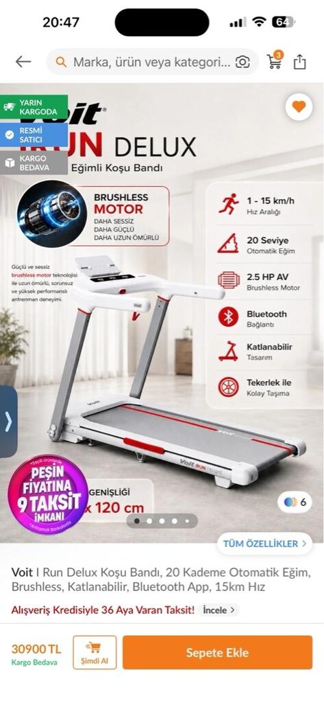 Voit I Run Delux Koşu Bandı. - 13