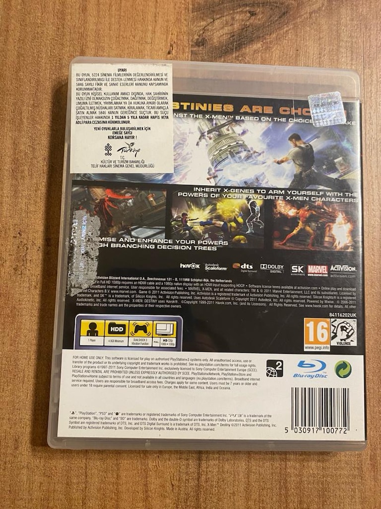 X Men Destiny Ps3 oyun sıfır ayarında - 2