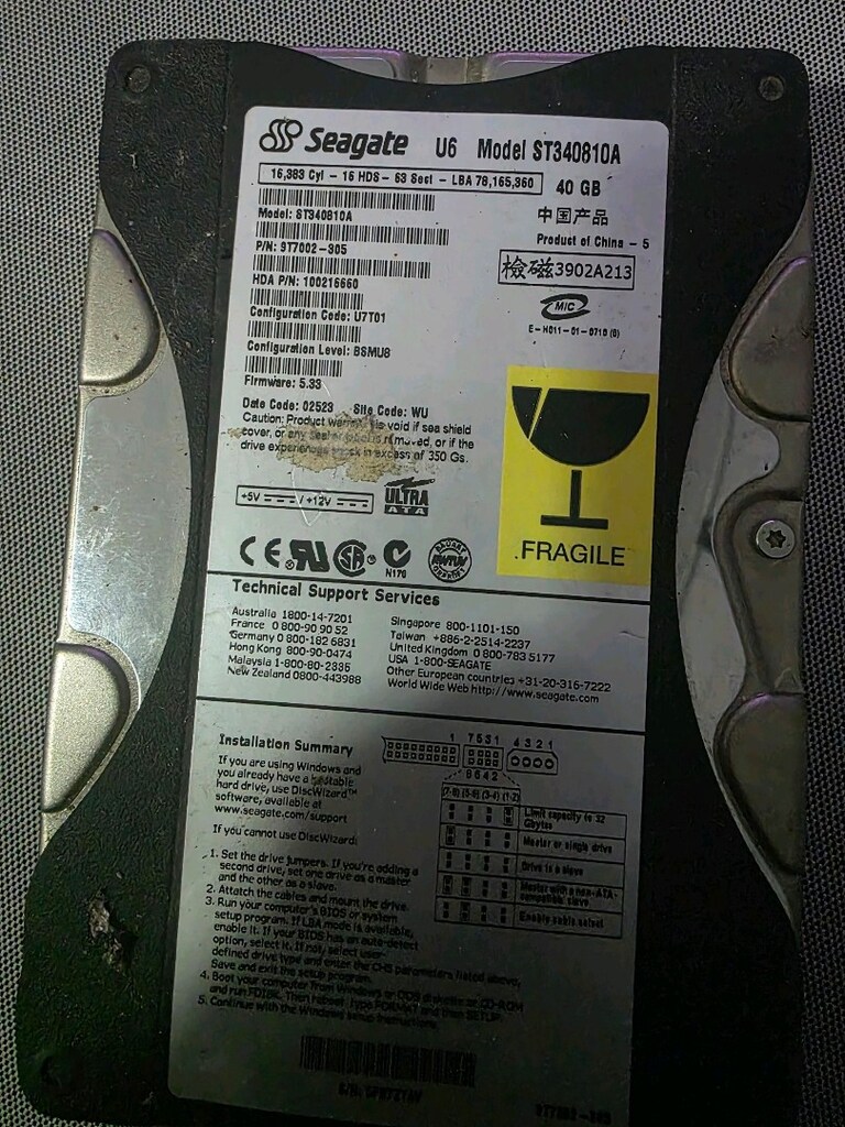 HARDDISK 40 GB 3.5" IDE/Ultra ATA HDD 2. el - 2