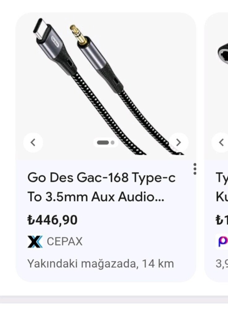 Aux type- c kablo. Aux çoklandırıcı kablo. Deneyip öyle alınız. - 8
