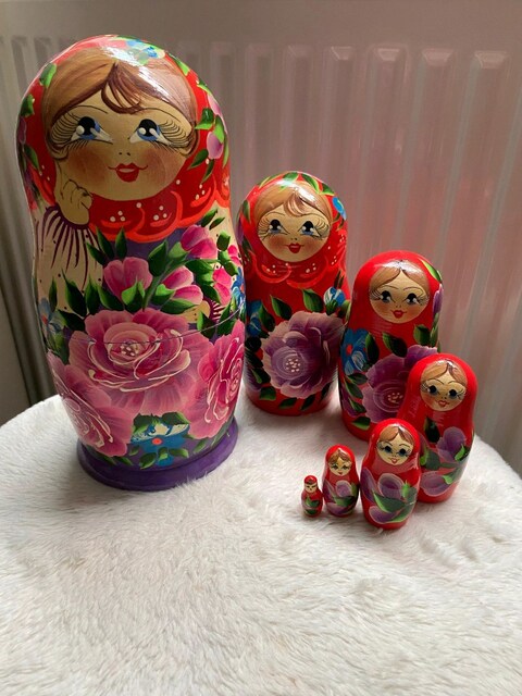 Orijinal Rus Matruşka 7'li Ahşap Set