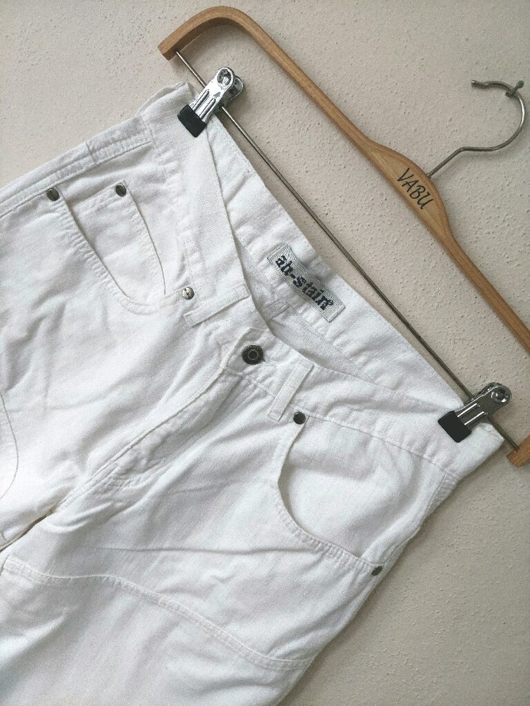 KETEN görünüm fırça desen pantolon - 2