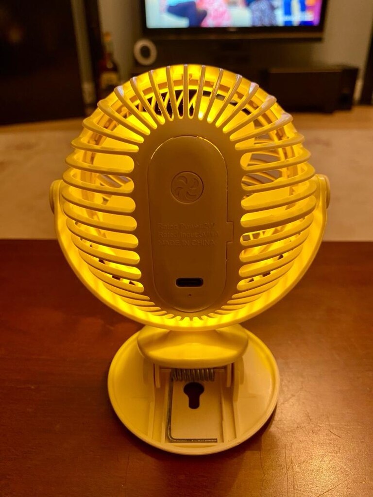 LED IŞIKLI KÜÇÜK MANDALLI MASAÜSTÜ FAN - 3