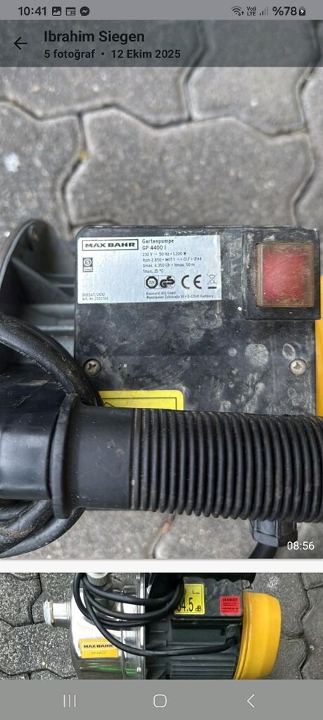 Alman malı su motoru.1200 w - 4