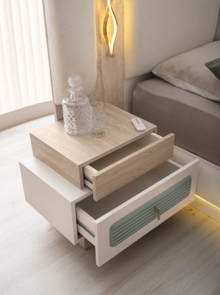 Sıfır, %100 MDF , 6 Kapılı Gardırop - Aytaşı , Traverten, TURKUAZ - 13