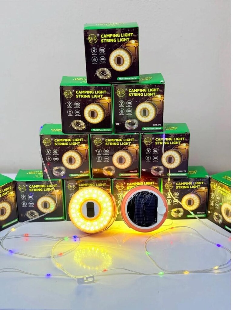 Şarjlı 8m Şeritli solar led zincir powerbanklı - 3