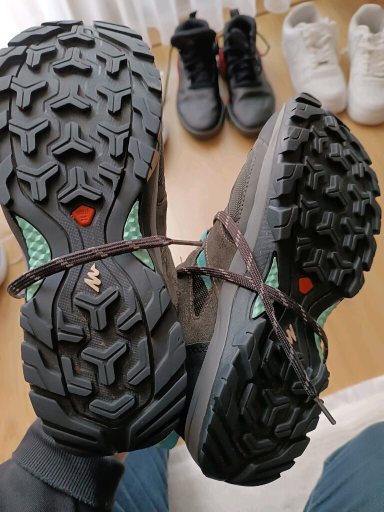 Quechua MH100 Gri Mavi Kadın Su Geçirmez Outdoor Ayakkabı - 3