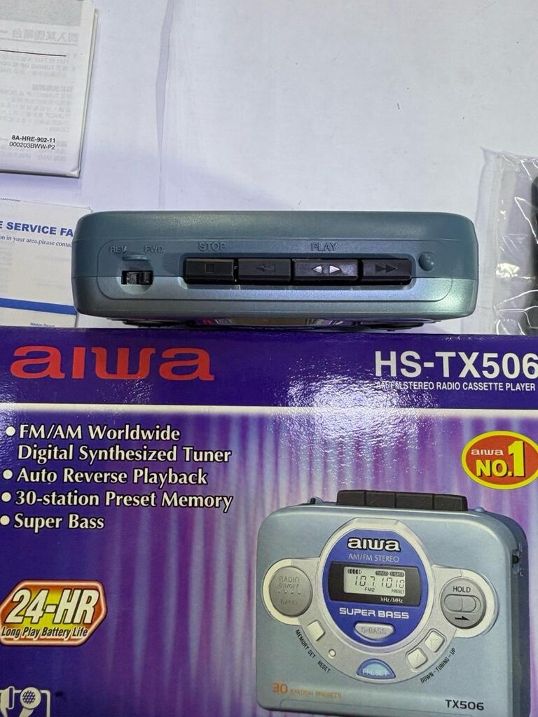 Aiwa HS-TX506 Walkman Kaset Çalar | Nadir Koleksiyonluk | Kutulu Full - 6