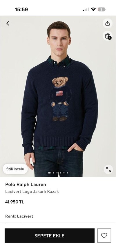 ralph lauren kazak 2 adet