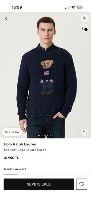 ralph lauren kazak 2 adet