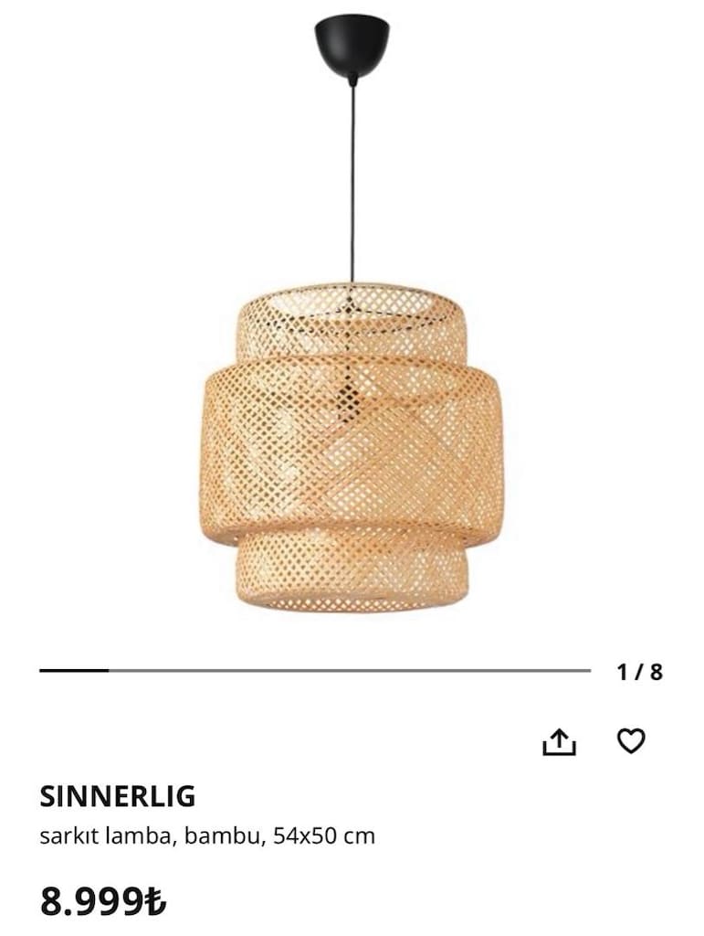 IKEA SINNERLIG SARKIT LAMBA AVİZE - 6