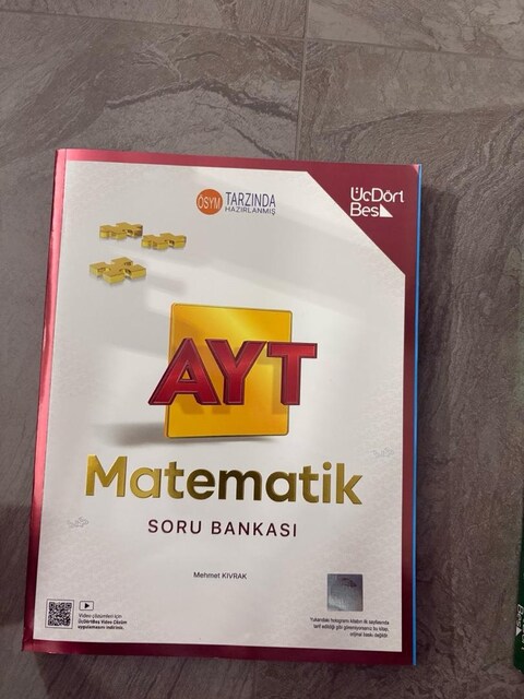 üç dört beş yayınları ayt matematik (çizik dahi yok)