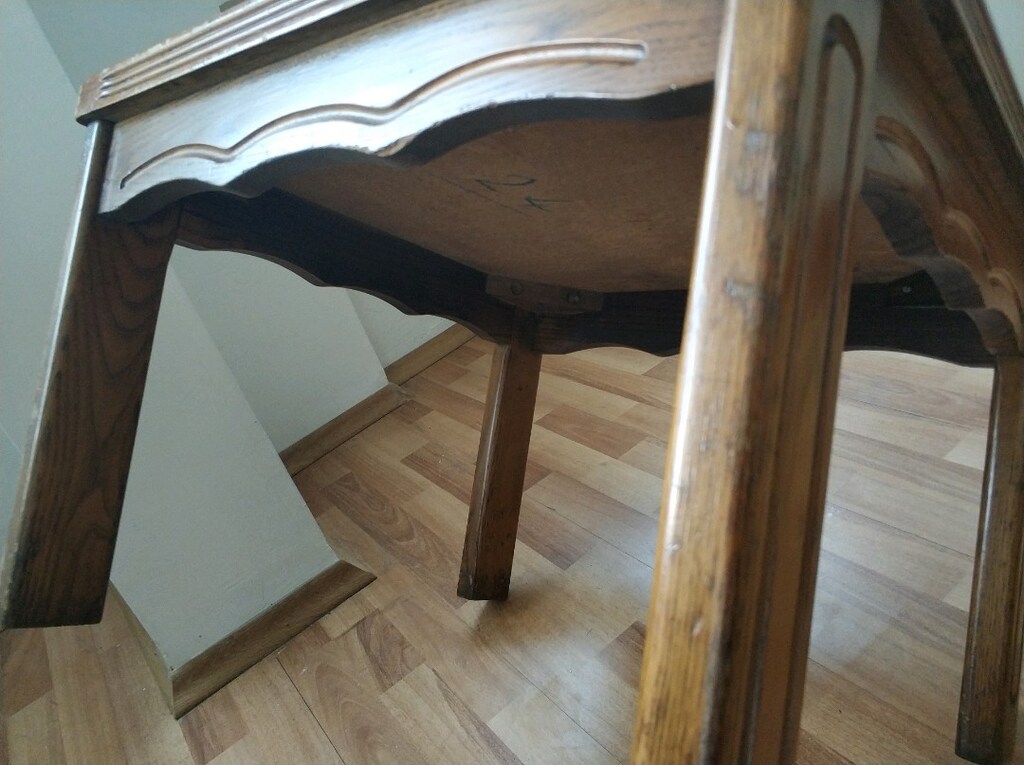 ESKİ SAĞLAM AHŞAP SEHPA - 4