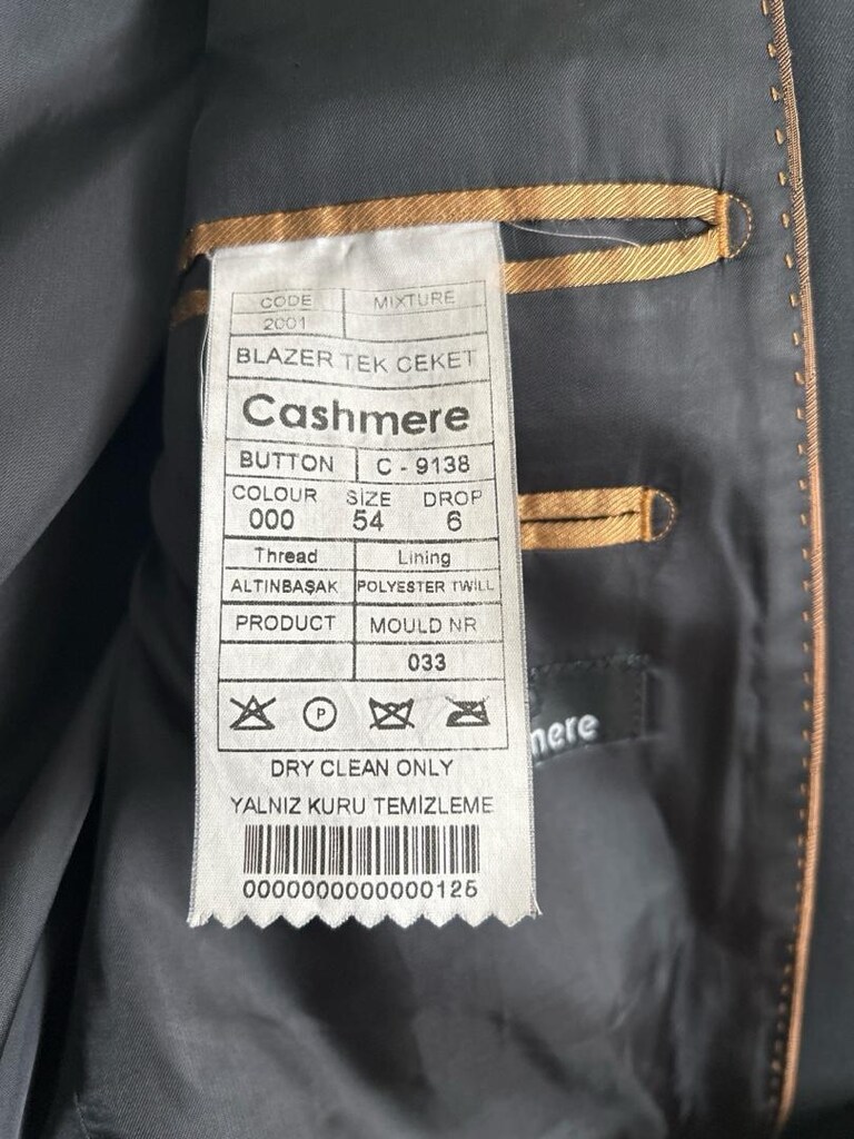 CASHMERE BLAZER TEK CEKET SİYAH - 2