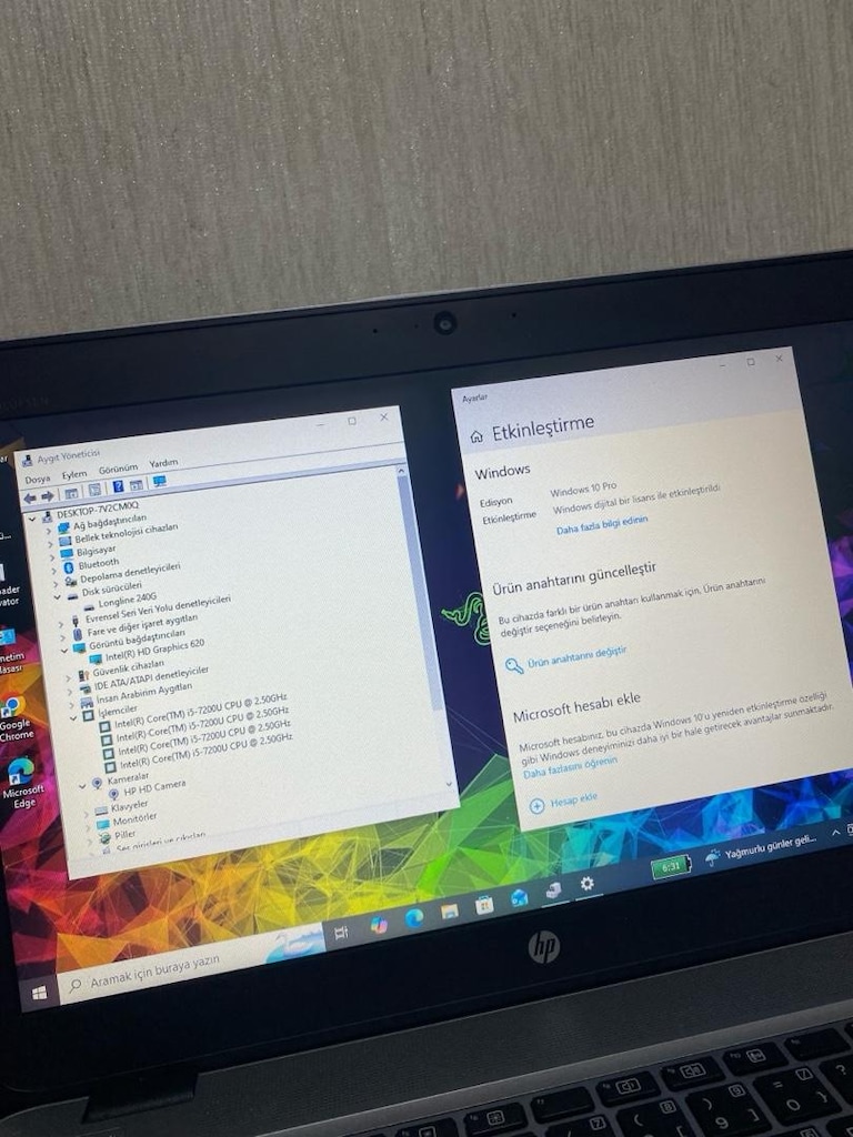 HP-i5 7.NESİL-6 SAAT BATARYALI-8GB DDR4-240GB SSD-METAL-14” LAPTOP - 4