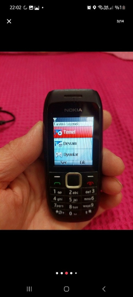 Nokıa tuşlu telefon. Model 1616-2. Simkart aktif olarak çalışıyor. - 5