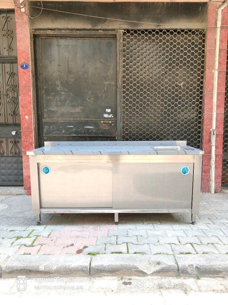 krom evye paslanmaz bulaşık yıkama lavabosu hazır mutfak eviye tezgah - 20