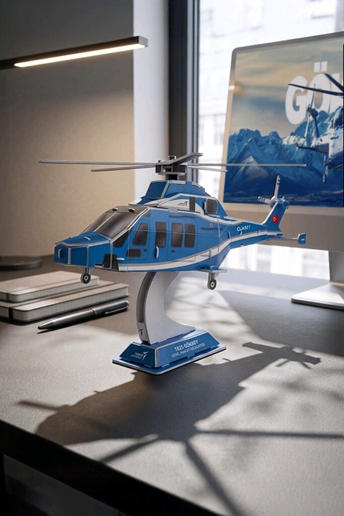 TUSAŞ Kaan Gökbey Hürjet ve Hürkuş 4'ü 1 arada 3D PUZZLE - 7