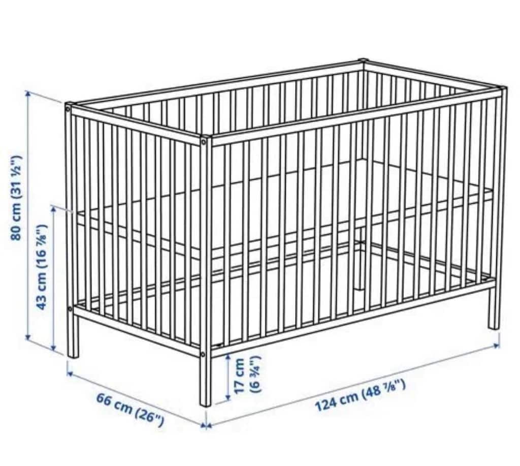 IKEA Sniglar Ahşap Bebek Karyolası / Beşik (60x120 cm) - Çok Temiz - 3