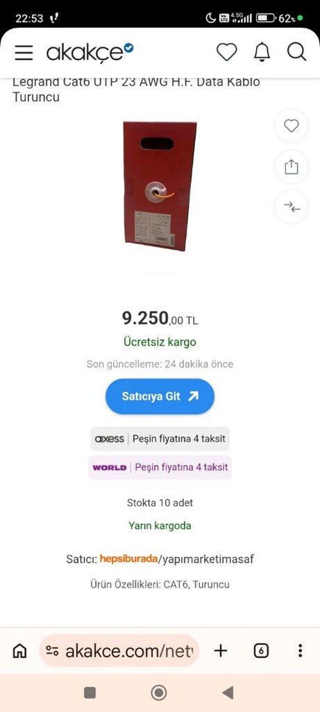 le grant cat6 daha kablo 305 metre - 2