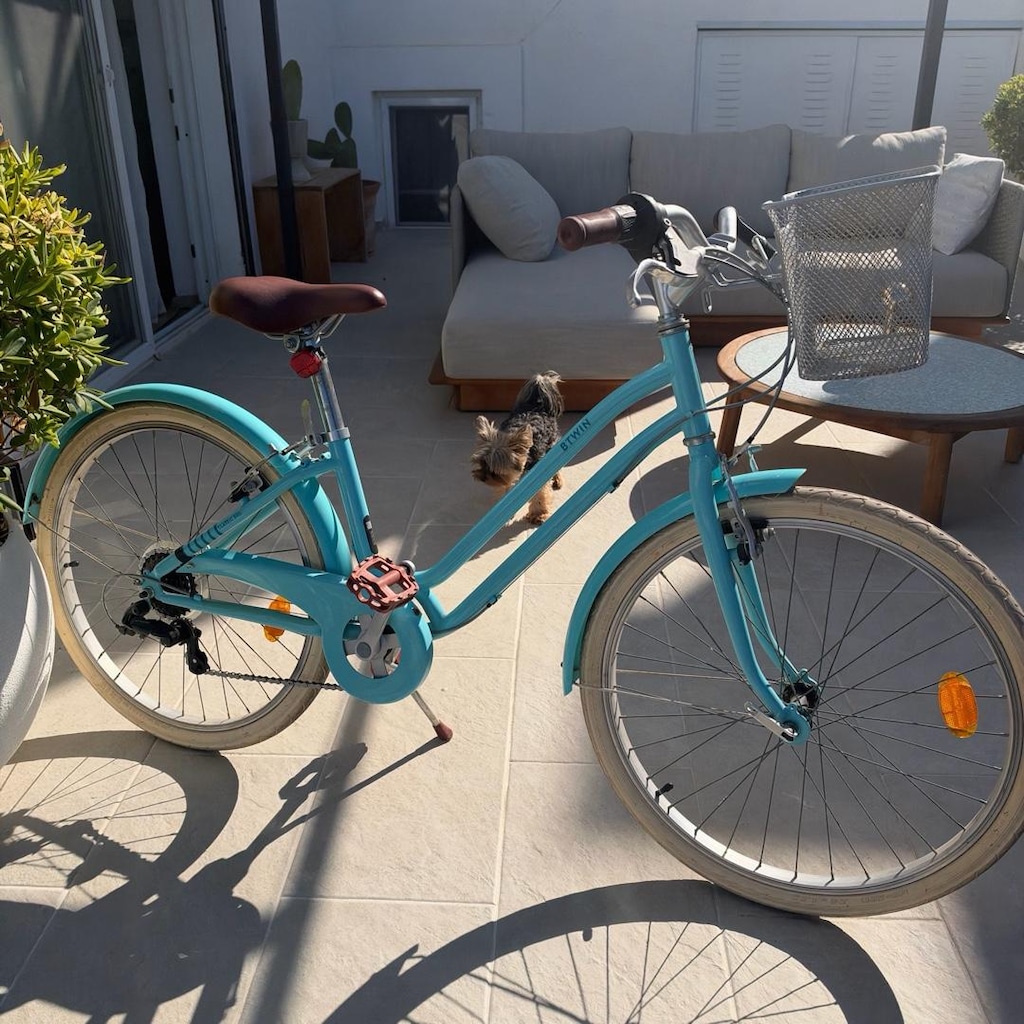 Decathlon Btwin 500 24 jant sepetli çocuk şehir bisikleti - 10