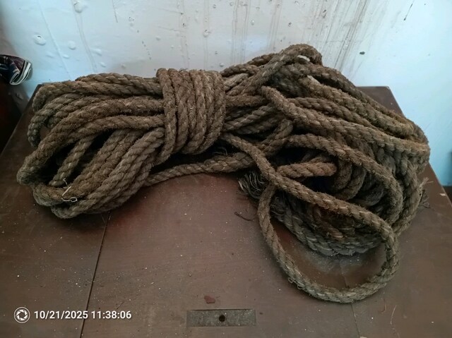 tekne için 30 metre kalın halat urgan