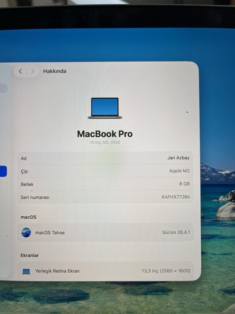 ÇOK TEMİZ MACBOOK PRO 13 INÇ M2 - 2022 - 5