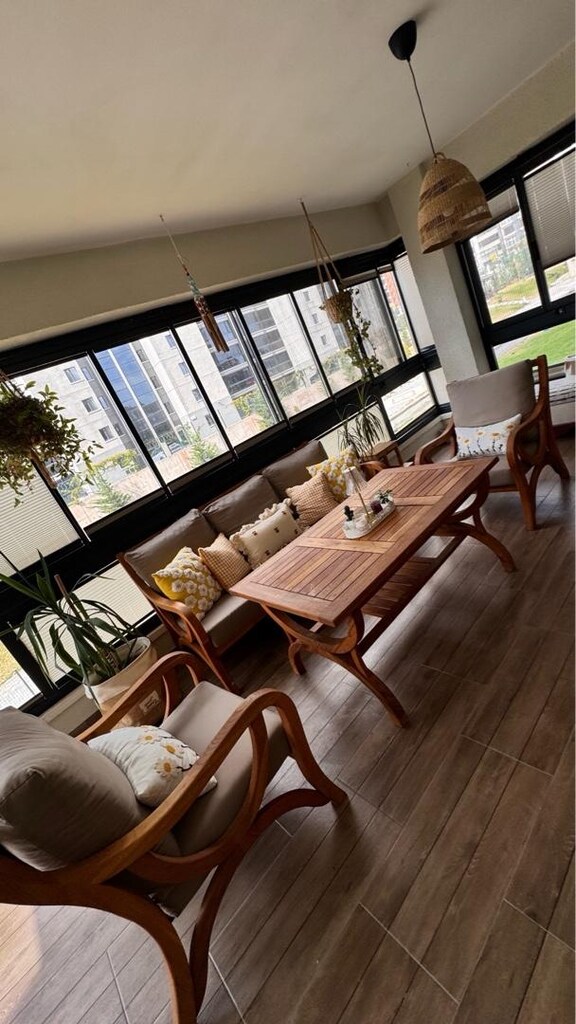 Gerçek ahşap balkon, bahçe takımı - 2