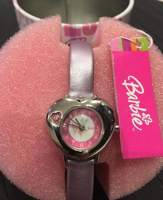 Barbie,kız çocuk saati,Lisanslı Orijinal,Barbie anahtarlık hediyeli
