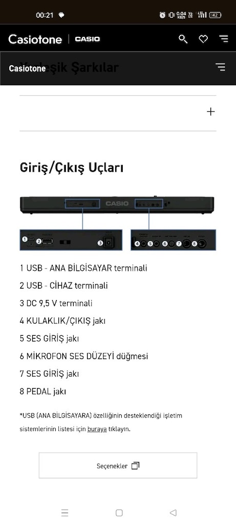Casio LK-S450 Işıklı 61 Hassasiyetli Tuşlu-5 Oktav Org - 4
