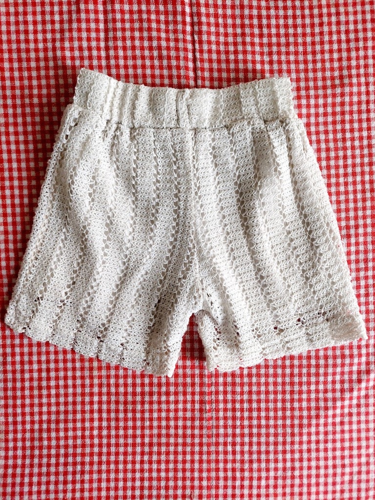 Zara Kids ajurlu/tığ işi örgü model ekru şort - 2