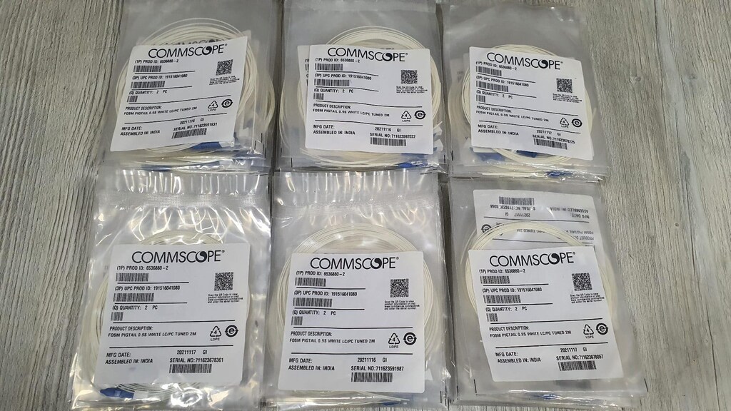 COMMSCOPE Fiber Optik Pigtail S.M. FOSM 0,9S LC (6536880-3) 2m. - 3