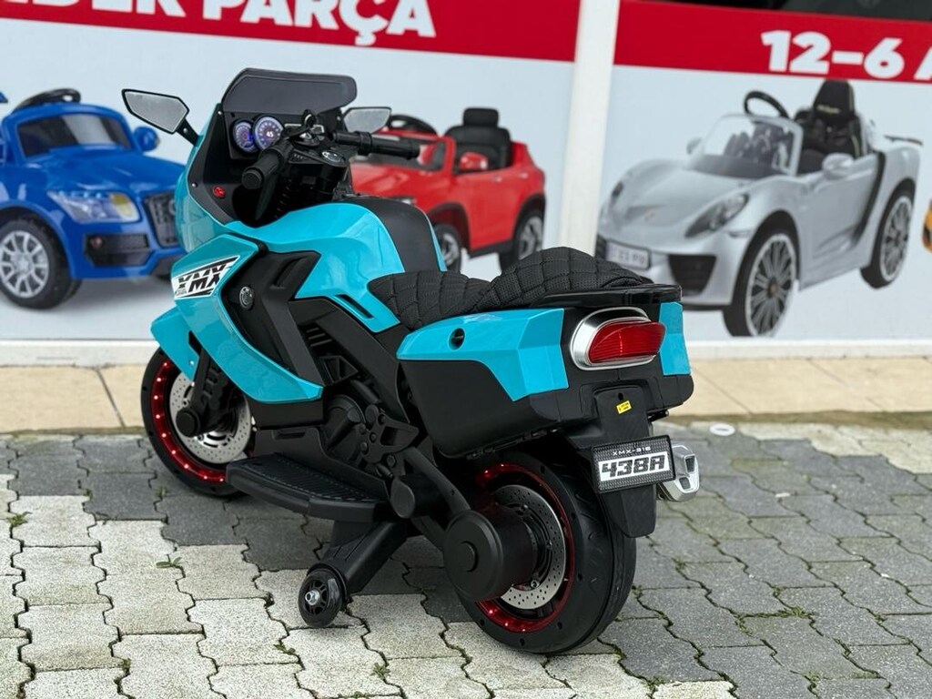 12 VOLT TURKUAZ MAVİ MOTOR - 6