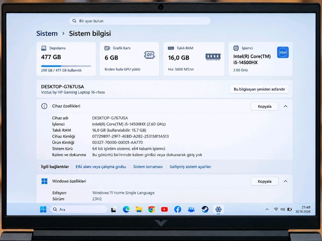 HP Victus 16 Gaming Laptop i5-14500HX RTX 4050 6GB 16GB RAM - 4