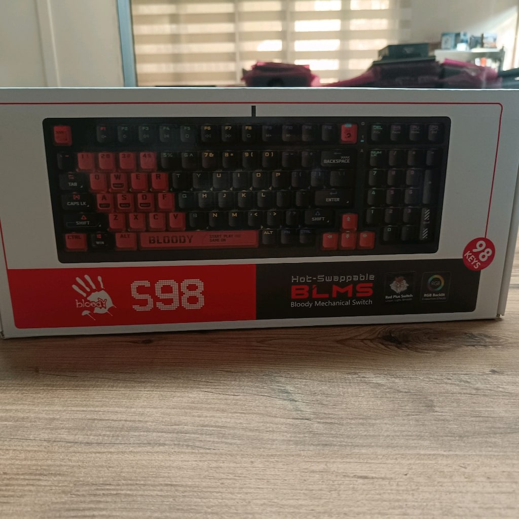 A4Tech Bloody S98 FIRE BLACK Hot Swappable Kablolu RGB Mekanik Gaming - 4
