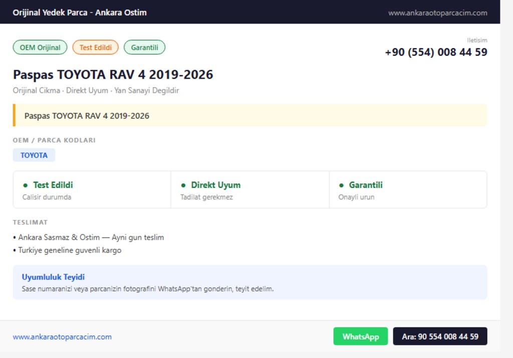 Paspas TOYOTA RAV 4 2019-2026 - 2