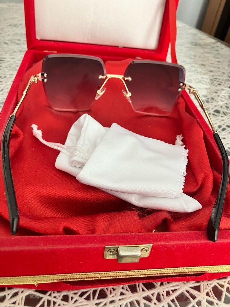 Chanel Altın Çerçeveli Modern Geometrik kadın Güneş Gözlüğü… - 5
